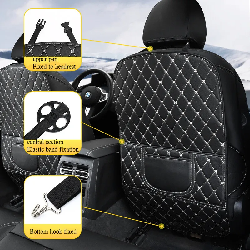 

Car Anti Kicking Pad Universal Interior High Quality Auto Anti Child Kick Pad PU Leather Seat Back Anti-Kick Protector Padding
