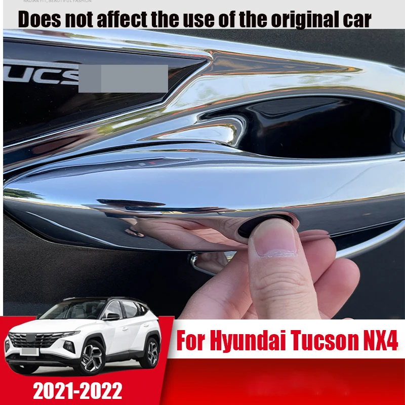 

for Hyundai Tucson2021 2022ABS carbon fiber electroplated silver side doorhandle cover decoration scratch-resistant modification