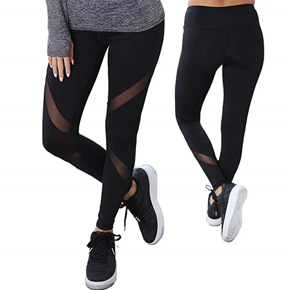 

Casual Leggings Women Black Mesh fitness pants women High Waist Legins Push Up Punk Leggings Leggins Sexy workout sportleggings
