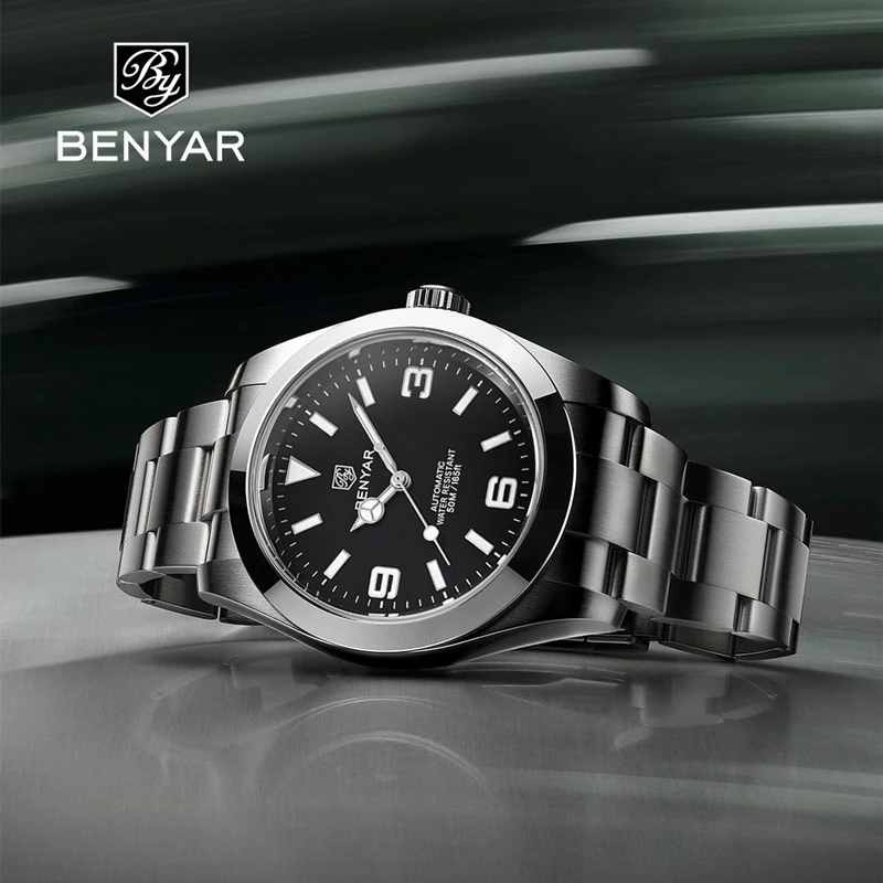 BENYAR Men's Mechanical Watches Top Brand Luxury Automatic Watch Men Sport Waterproof Stainless Steel Watch Clock reloj hombre