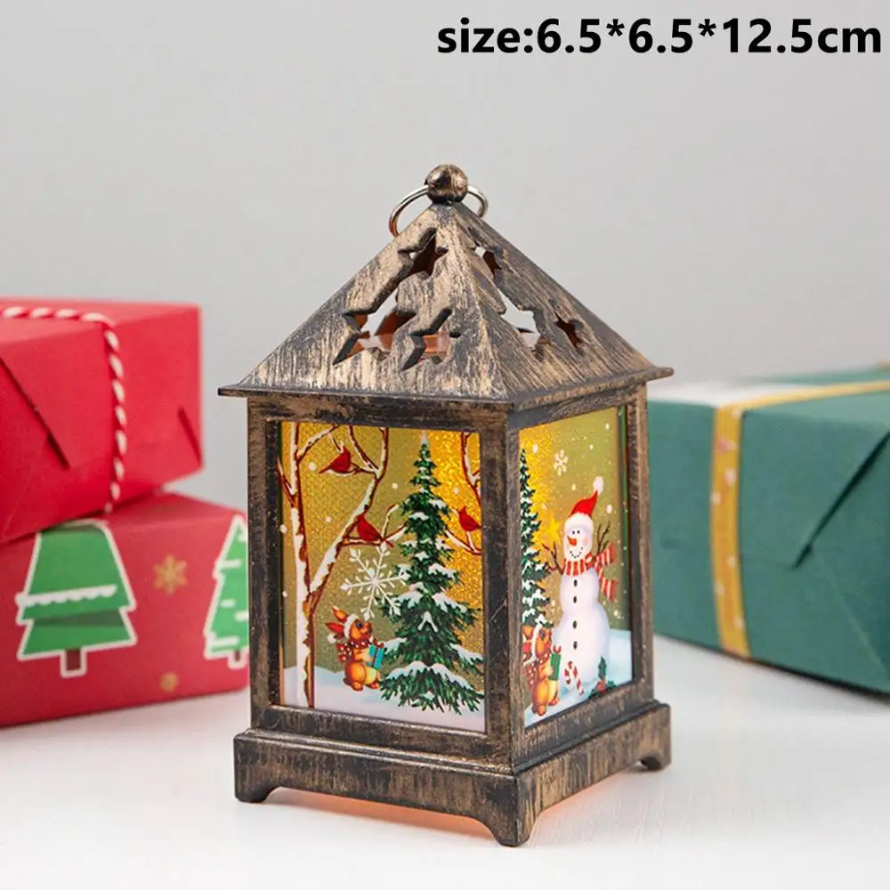 Xmas Light 4 Taoup Счастливого Рождества светодиодный свет Подвески Висячие украшения Рождественская Украшение стола для дома Рождественские Санта Клаус огни снеговик - Цвет: Xmas Light 4