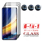 Защитное стекло для Xiaomi Poco X3 Pro Nfc F3 M3 Pro 5g M2 C3, Защитная пленка для экрана X F M C 3 2, объектив камеры, закаленная пленка для очков Xiomi