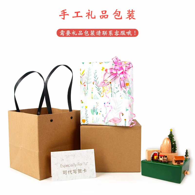 

Christmas gifts wooden music box creative ornaments decorations Christmas Eve gifts for men and women friends