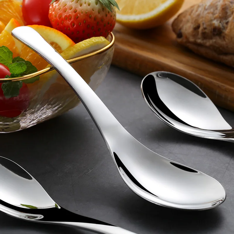 1 шт. детская металлическая ложка для мороженого 3 размера|soup spoon|stainless steel spoondessert