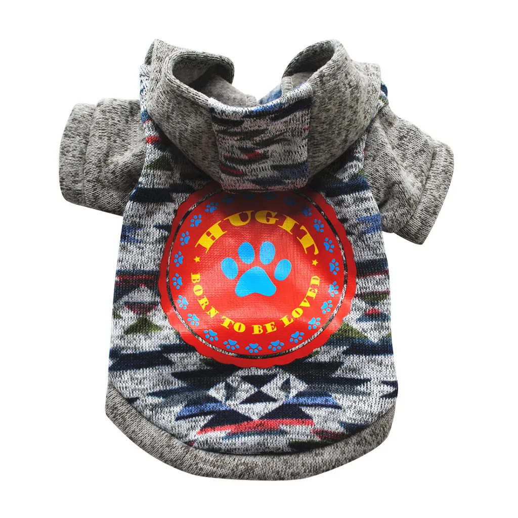 Мягкая зимняя теплая одежда для домашних питомцев спортивные толстовки