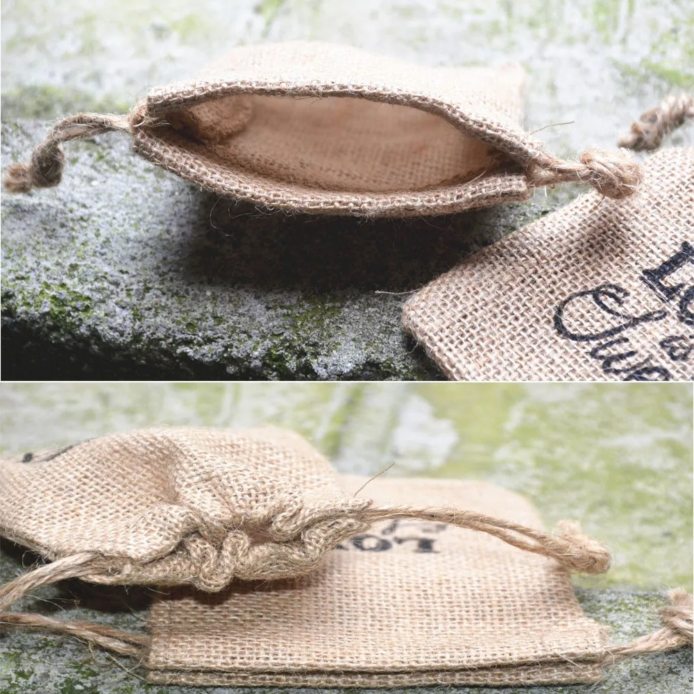 5 шт./компл. винтажная натуральная Льняная сумка с карманом в стиле ретро кофейная