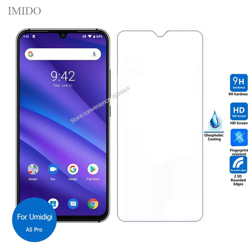 2 шт. закаленное стекло для Umidigi A5 Pro X F1 Play S3 Power One Max защитная пленка 9h на Umi A5Pro S3Pro A
