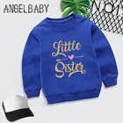 Толстовка для мальчиков и девочек, детские толстовки с героями мультфильмов для малышей и старших сестер, детские осенние Топы, Детская Хлопковая одежда, KYT2182