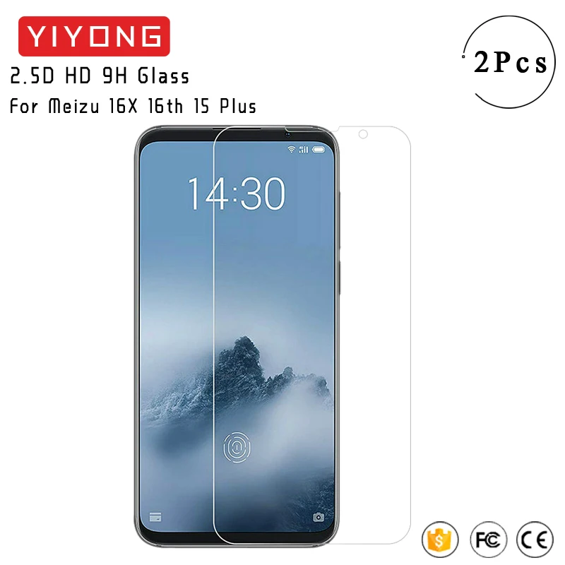 YIYONG 2.5D прозрачное стекло для Meizu 15 Plus Lite M15 X8 V8 закаленное стекло Защита экрана для Meizu 16 16th Plus 16X16X8 стекло