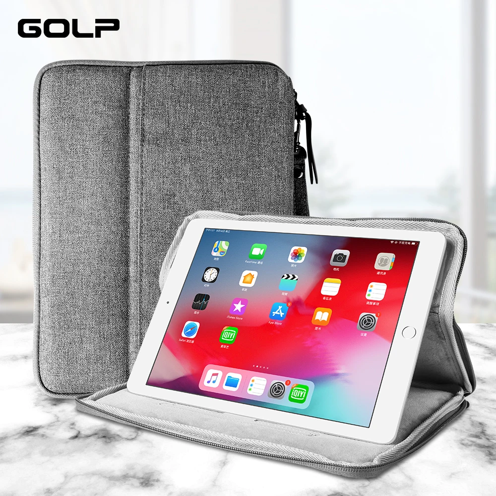 GOLP противоударный рукав сумка для iPad чехол для iPad 10,2 Мини 5 4 3 2 колесика с камерой низкого давления х, версия 1, 2, 3, ремешок 10,5 Крышка для iPad Pro 11 чехол сумка