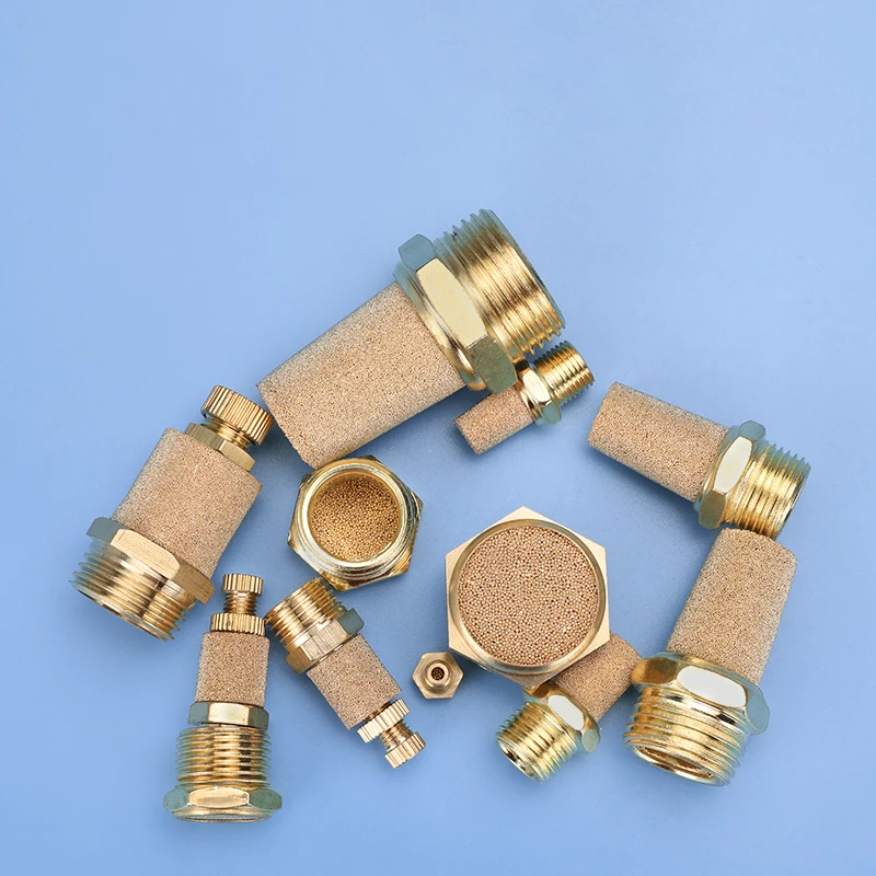 Пневматический латунный для глушителя выхлопного звука BSL M5 1/8 &quot1/4&quot 3/8 &quot1/2&quot
