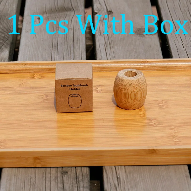 1Pcs With Box Биоразлагаемая зубная щетка из бамбука, держатель для деревянной зубной щетки, подставки для ванной комнаты, натуральные веганские зубные щетки, бамбуковый чехол для путешествий - Цвет: 1Pcs With Box