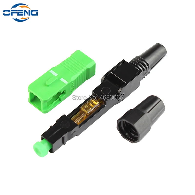 100 шт. FTTH SC APC SM волоконно оптический Быстрый Соединитель быстрый соединитель