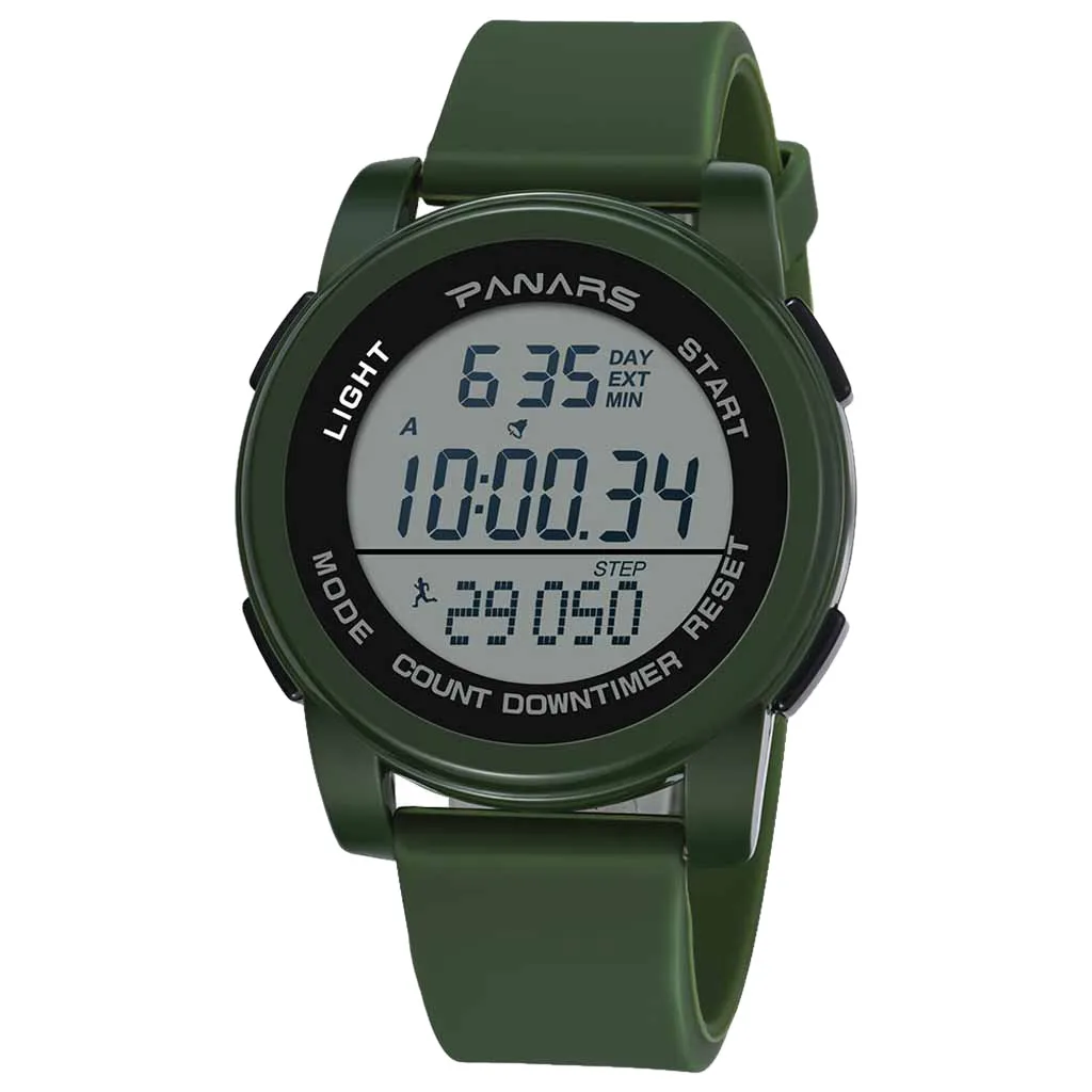Новинка 2019 модные спортивные часы PANARS мужские электронные водонепроницаемые |