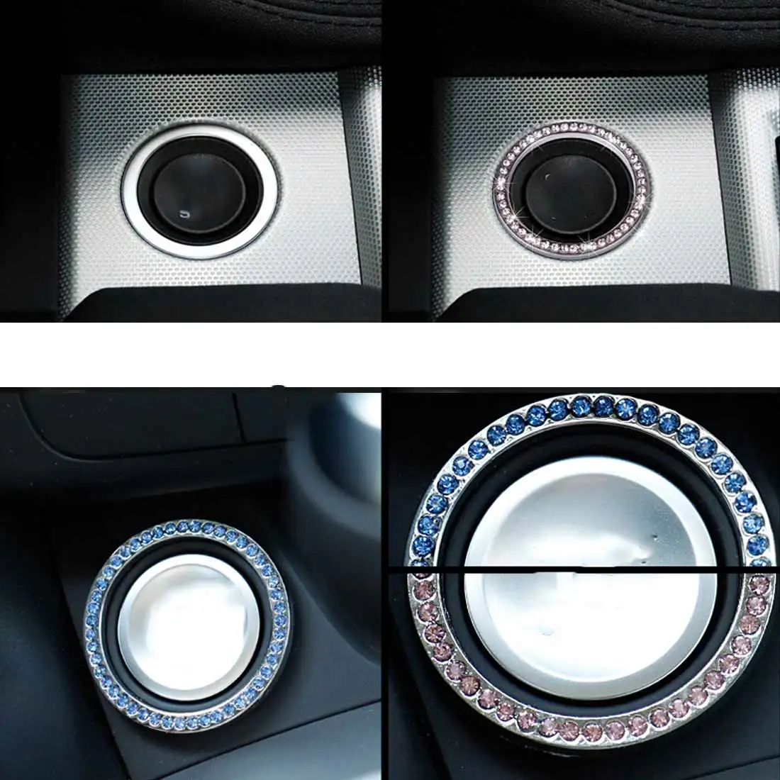 Автомобильный стартовый переключатель алмазное украшение для Honda HR-V Fit Accord Civic CR-V