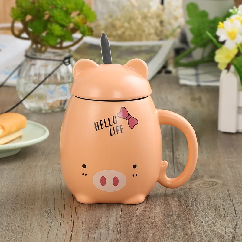 Оригинальные керамические кофейные кружки с милым мультяшным рисунком