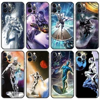 marvel phone case for iphone 13 6 1 inches 12 mini 11 pro 7 xr x xs max 6 6s 8 plus 5 5s se soft cover silver surfer