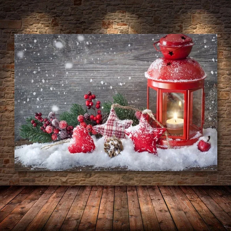 Подарочный постер с Санта-Клаусом на Рождество и зиму подушка для окна