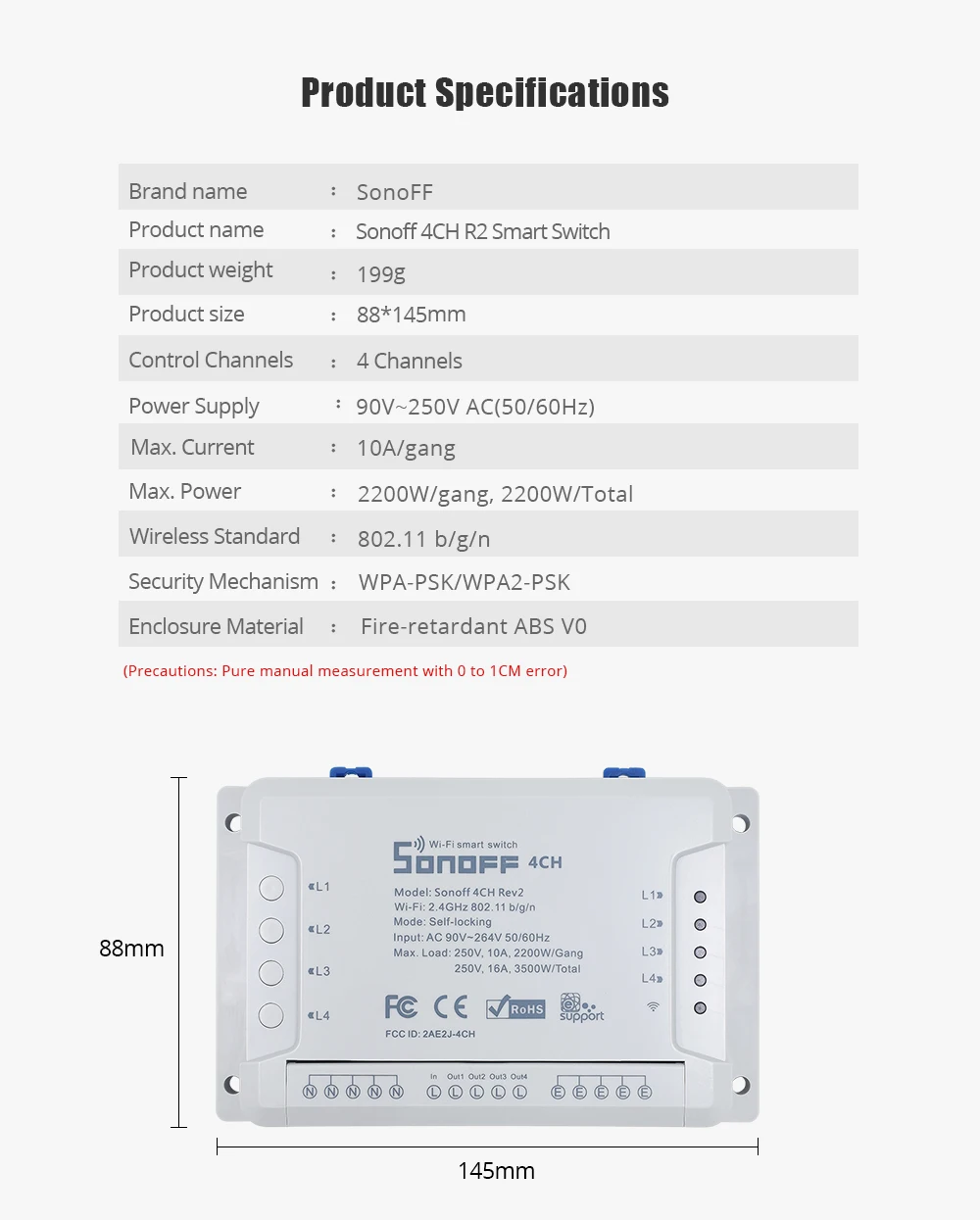 Sonoff 4CH R2 беспроводной многоканальный wifi переключатель независимый пульт дистанционного управления умный дом автоматизация модуль управления Лер 220 В