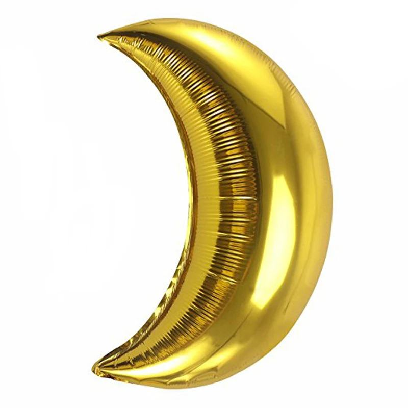 7pcs/lot 30 Inch Large Moon Foil Balloons Gold For Birthday Holiday Party Globos Supplies Wedding Site Layout Decoration Kid Toy | Дом и сад