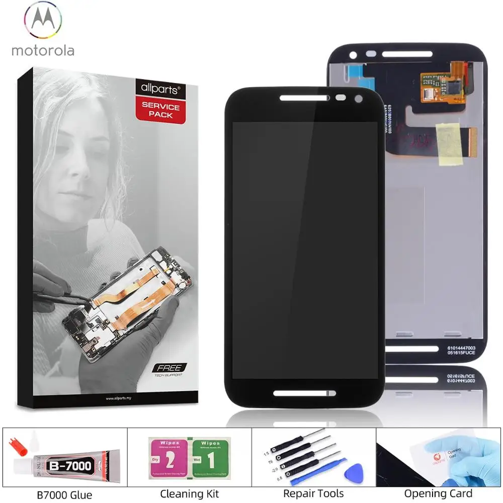 Дисплей для Motorola Moto G3 LCD XT1544 XT1543 xt1541 xt1550 в сборе с тачскрином Оригинал 5.0&quot черный