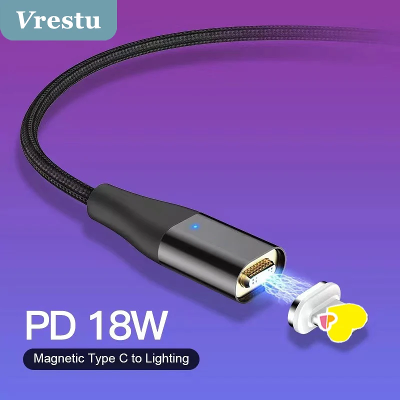 

Magnetic PD 18W Magnet Charging Cable 3A USB Type C Kabel for iPhone PD Cables Fast Charging USB C for iPhone 13 12 Mini 11 X XS