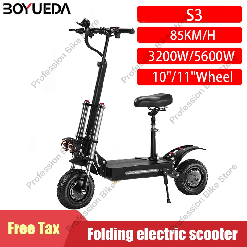 

Складной электрический скутер BOYUEDA S3 10, 11 дюймов, 5600 Вт, 60 в, 38 Ач