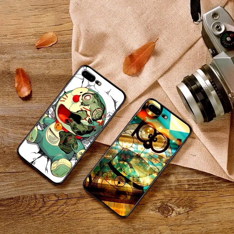 Милый 3D Doraemon мягкий силиконовый чехол для телефона iPhone XR TPU 5 5SE 6 6S 7 Plus 8Plus XS X Xr Max 9