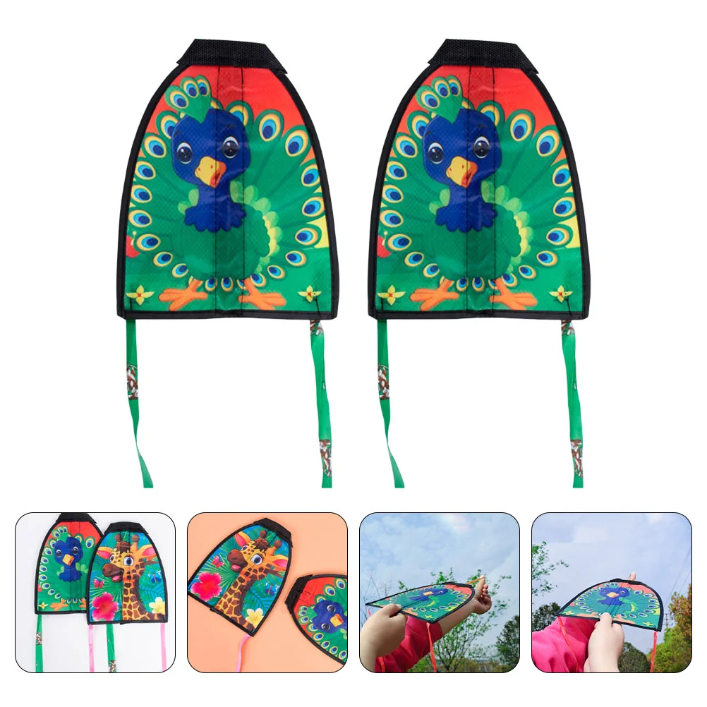 

2PCS Small Thumb Kite Children Outdoor Toys Cartoon Funny Catapult Kites