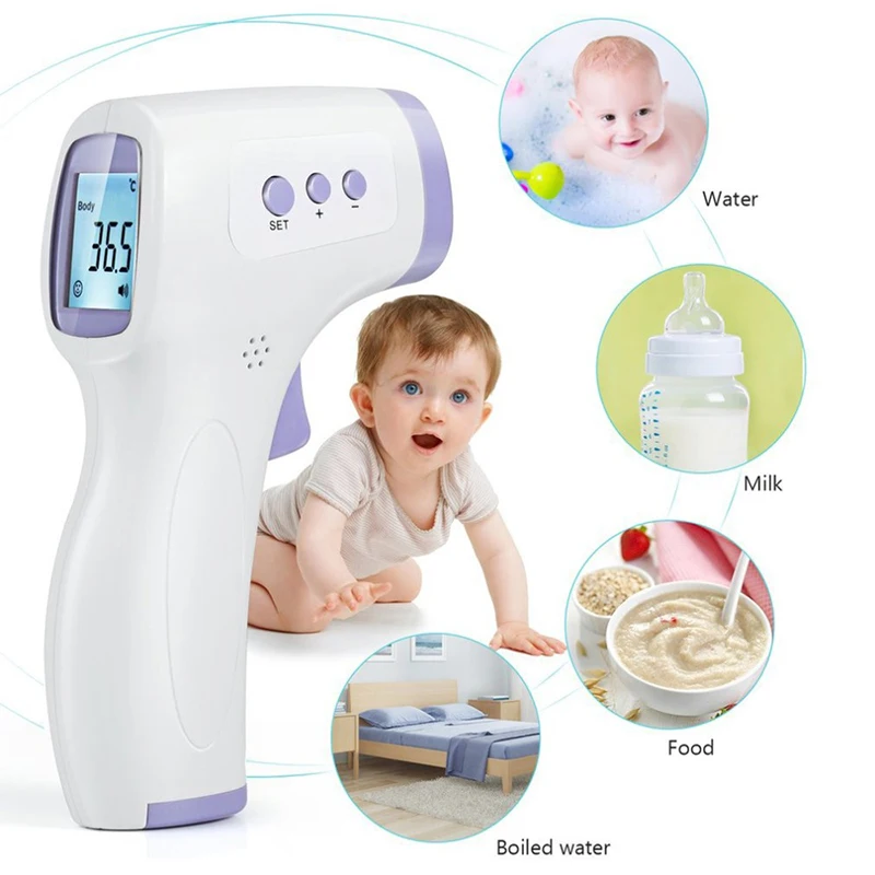 Baby Forehead Non-Contact Temperature Sensor Gun Meter Digital LED Infrared Electric Clinical Thermometer Children Adult | Красота и