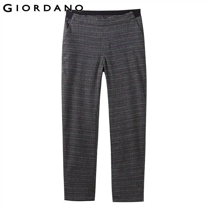 Giordano женские брюки облегающие эластичные со средней посадкой Fashon плед Calca Feminina