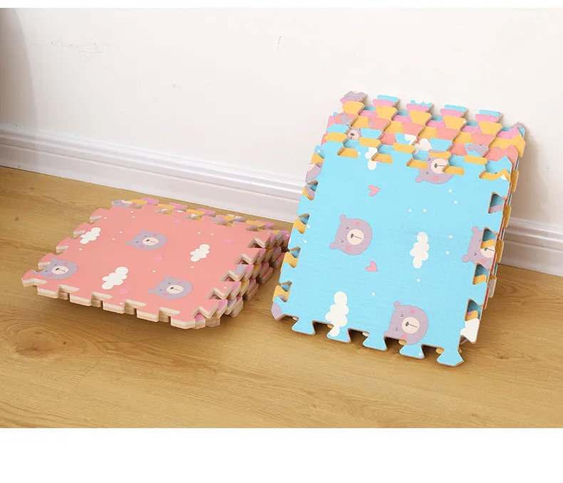 

Cartoon Bear Soft Children's Mat Baby Play Mat Baby Toys Eva Foam Puzzle Carpet In Children's Room Keep Warm Playmat 30*30*1cm
