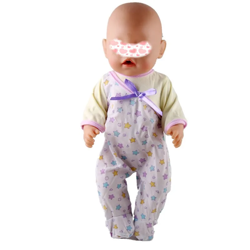 jumpsuit5 Кукольные Костюмы Одежда для кукол подходит для 43 см детская кукла розовый медведь боди с сердечком для 17 дюймов кукла лучший подарок для девочки - Цвет: jumpsuit5