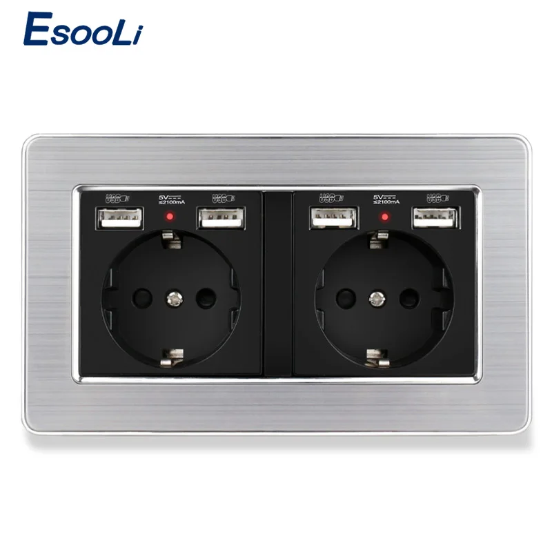 Esooli черный белый золотой 2 клавиши телефон с 4 USB портами для зарядки скрытый