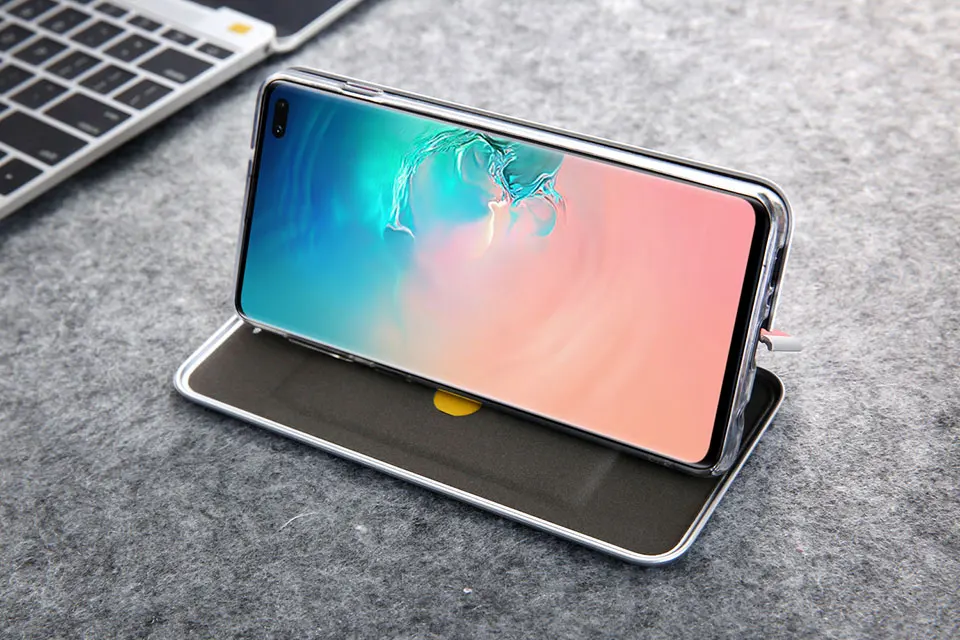 Роскошный кожаный флип-чехол на магните для samsung Galaxy S7 edge S8 S9 S10 Plus слот для карт кошелек чехол для samsung Note8 Note9