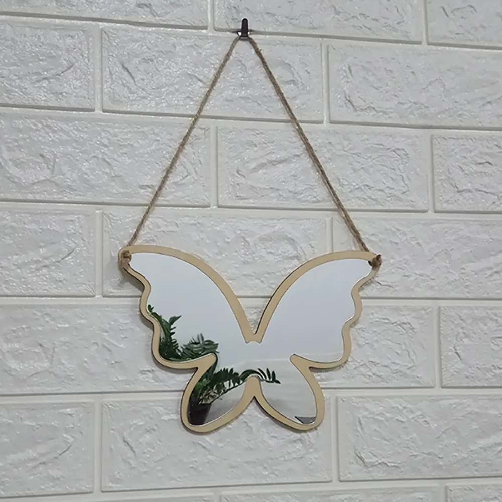 mirror sticker Nordic Wood Acrylic Mirror Cartoon Kids Room Wall Decoration d91112 | Дом и сад