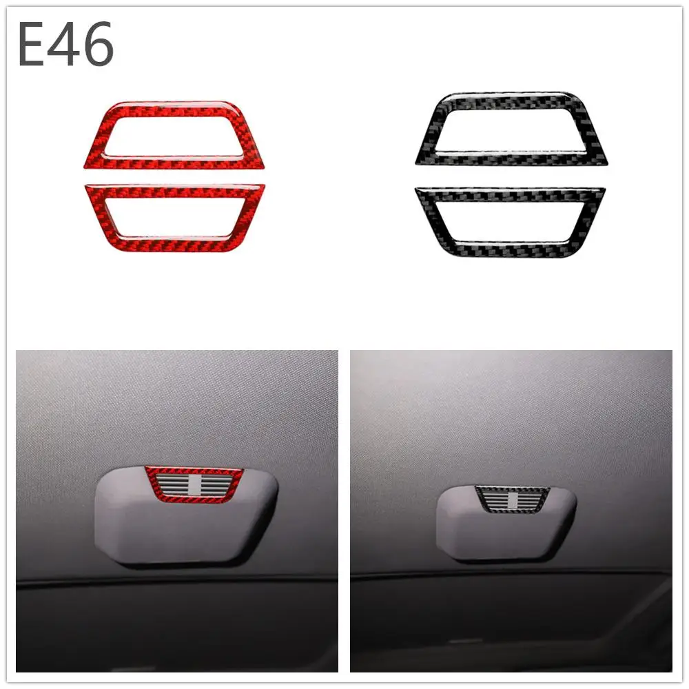 

for BMW 3 Series E46 M3 1998-2005 interior car really carbon fiber rear seat roof air outlet modified decorative sticker