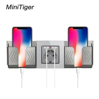 minitiger grey wall socket phone holder smartphone accessories stand support for mobile phone one two phone holder