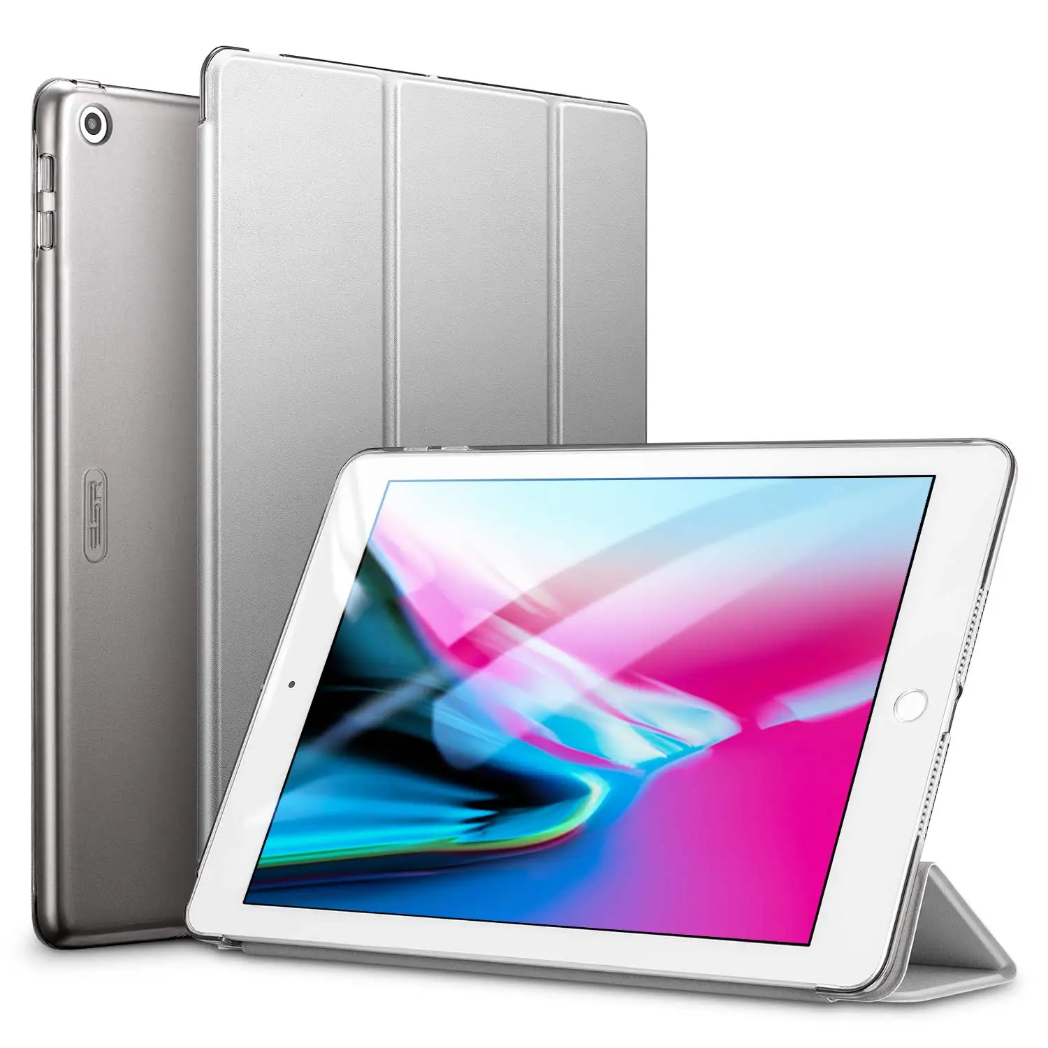 Цветной чехол ESR для iPad 9,7 дюймов, Ультратонкий чехол из искусственной кожи с функцией автоматического сна, Чехол для iPad 9,7& 6-го поколения