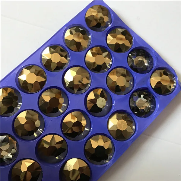 gold hematite Baoshihua 27 мм 35 мм большой круглый Необычные камни плоский верх Pointback стеклянные кристаллы 1216 для изготовления ювелирных изделий - Цвет: gold hematite