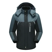 6 sizes man coat contrast colors hooded winterautumn mens jacket windproof detachable reflective stripe down coat for climbing