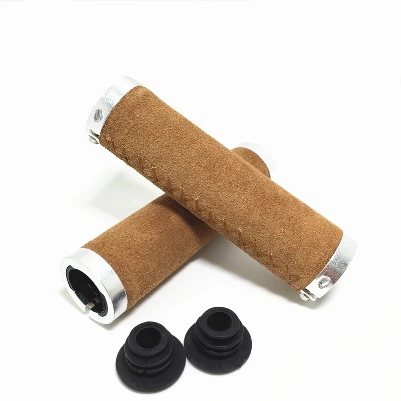 

Classic Durable Bike Grips No-Slip Cowhide Mountain MTB Bicycle Accessories Retro Handlebar Protection Cover Cycling Parts