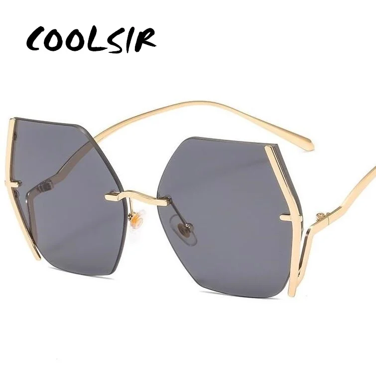 COOLSIR трендовые Модные женские и мужские оверсайз Квадратные Солнцезащитные очки