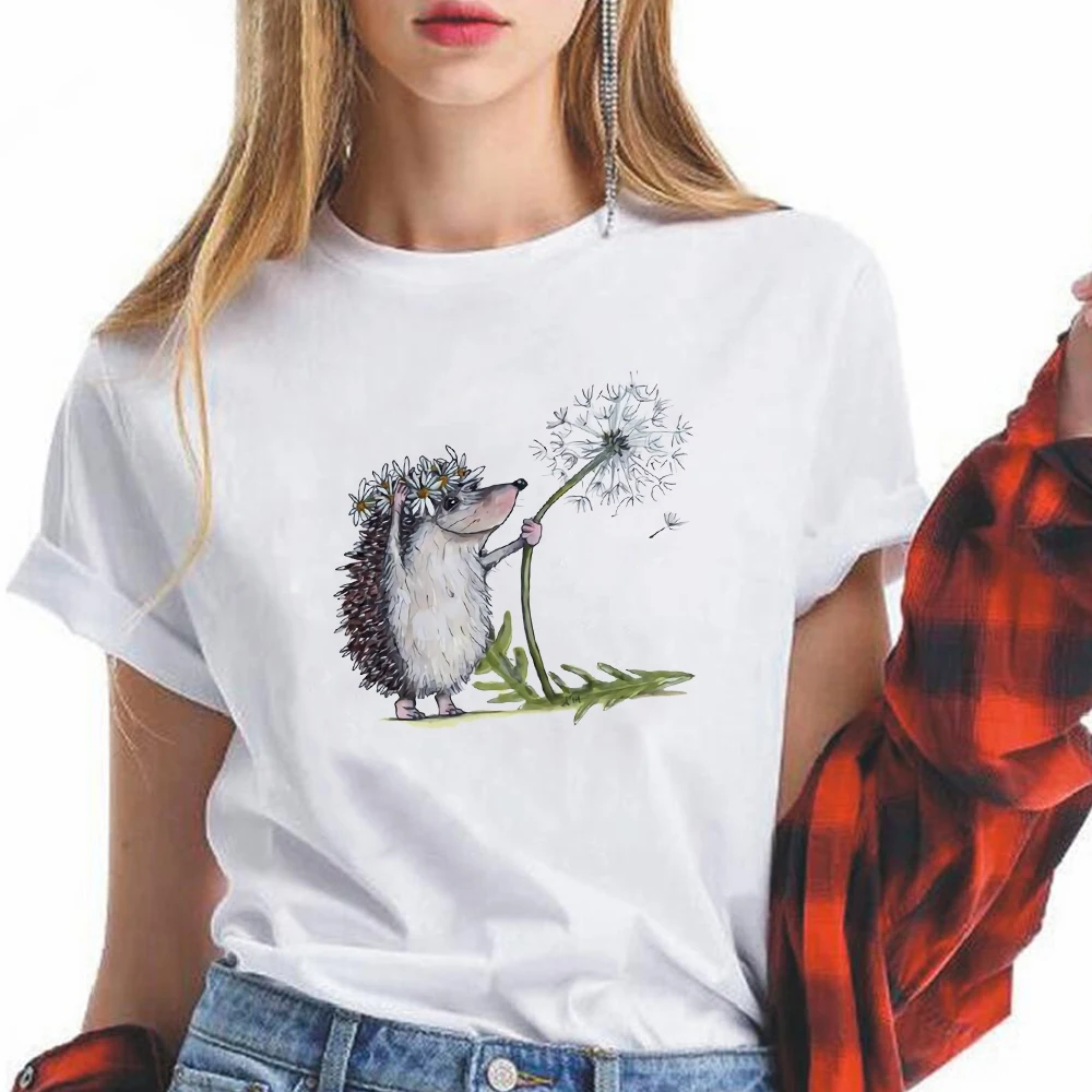 

Hedgehog Dandelion Fashion Princess Kawaii Harajuku T Shirt Summer Women Top Y2K Fashion 90S Riverdale Hipster Wholesale Tshirt
