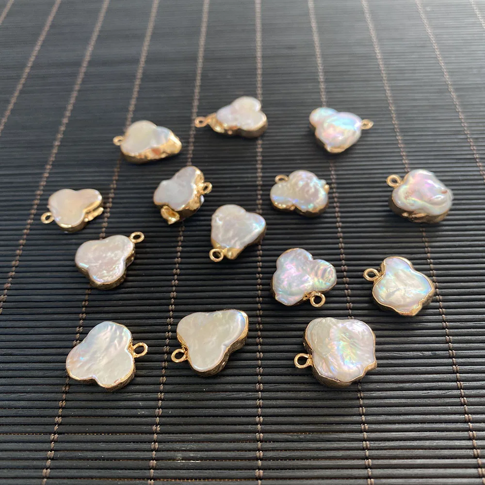 

Natural Freshwater Pearl Pendant Plum Blossom Charm Jewelry Accessories Suitable for DIY Making Necklace Bracelet Accessories