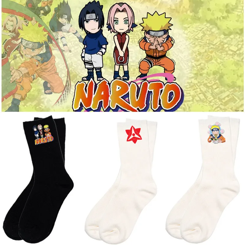 Носки NARUTO шерстяные вязаные носки аниме Мультяшные мужские и женские чулки