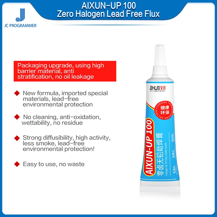 

AIXUN-UP 100 Zero Halogen Lead-Free Environmental Protection Solder Paste SMD BGA No-Clean Hose Maintenance Welding Rework Flux