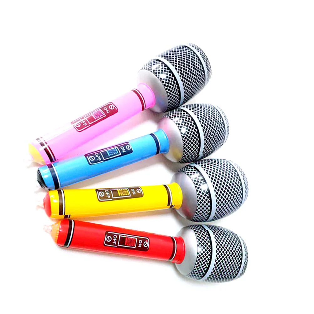 12 шт. забавные надувные игрушки с микрофоном для бассейна пляжа дискотевечерние