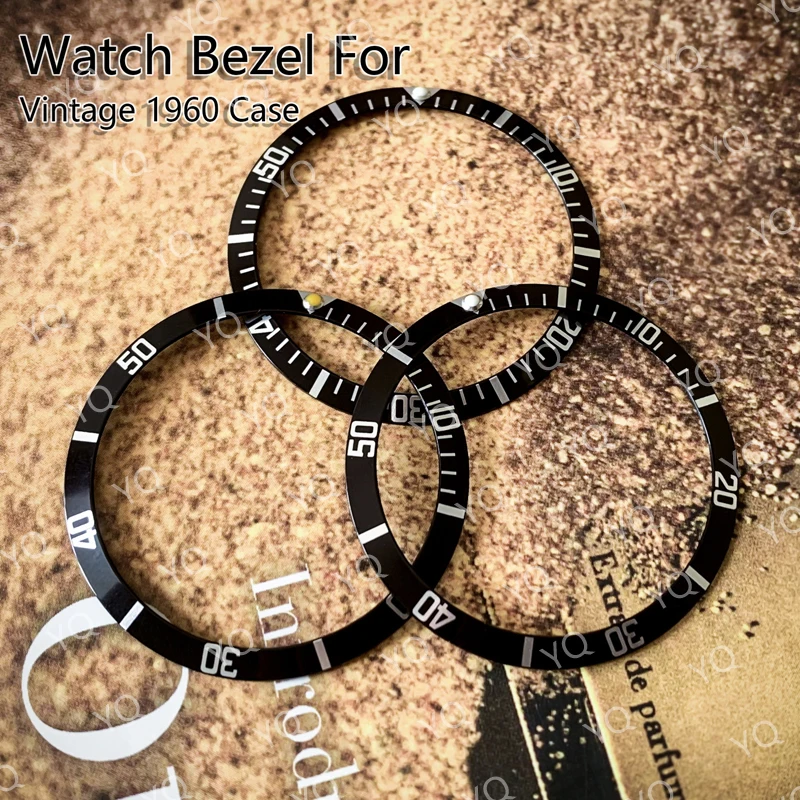

Watch Bezel Insert for Vintage 1960 watchcase Aluminum bezel lunette de montre Uhr Lünette reloj bisel Mod Parts Accessories