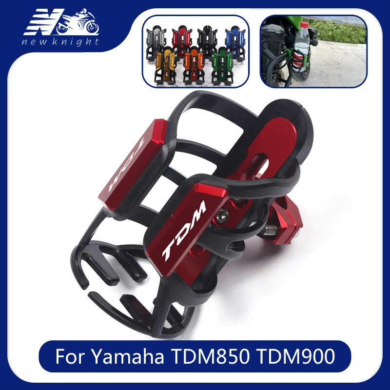 

For Yamaha TDM850 TDM900 TDM 850 900 Motorcycle CNC Accessories Beverage Water Bottle Drink Thermos Cup Handlebar Bumper Holder